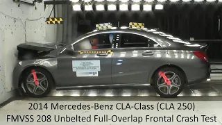 2014-2019 Mercedes-Benz CLA-Class (CLA 250 - C117) FMVSS 208 Unbelted Full-Overlap Crash Test