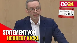 Debatte zur Impfpflicht: Statement von Herbert Kickl