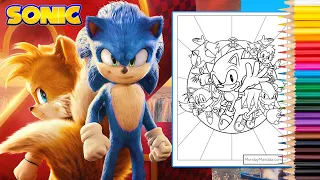 SONIC funny coloring page using photoshop