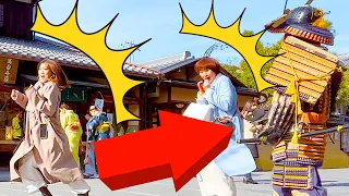 #40 SAMURAI Mannequin Prank in Kyoto Japan | Best statue prank Lovely reactions Kiyomizu Temple