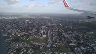 Sobrevuelo y aterrizaje en Montevideo Uruguay vuelo JA700 JetSMART