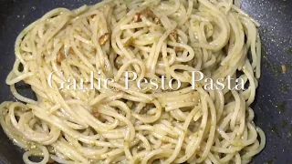 GARLIC PESTO PASTA RECIPE | 4 Ingredients ONLY!!!