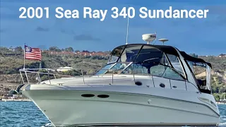 2001 Sea Ray 340 Sundancer Boat tour - sea trial and walk through -San Diego - SOLD!