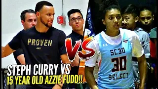 Steph Curry vs HIS DAD vs 15 Year Old Azzie Fudd 3 POINT CONTEST!! WHO YOU GOT!?