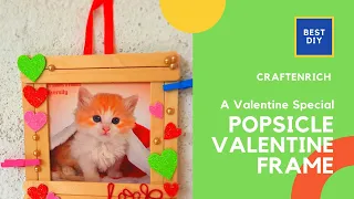 DIY Crafts | Valentine Day Crafts | Popsicle sticks Valentine frame