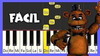 FNaF 1 Five Nights at Freddy's - TUTORIAL DE PIANO FÁCIL - PIANO FÁCIL CON NOTAS