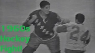 1960s Hockey Fight - Detroit Red Wings vs. New York Rangers - WKBD-TV (Excerpts, 11/13/1966) 🏒