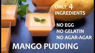 Mango Pudding | Instant Mango Pudding with only 4 Ingredients | No Egg No Gelatin No Agar Agar