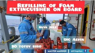 How to Refill Foam Extinguisher on board!