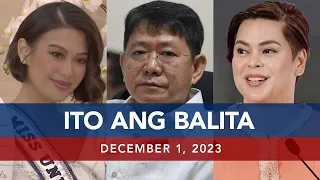 UNTV: Ito Ang Balita | December 1, 2023