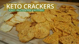 Crunchy Keto Crackers Recipe! | 3 Easy Recipes to make Zero Carb & Glutenfree Chips!