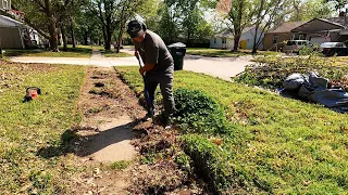 FREE Overgrown Yard MAKEOVER For A Family In Need - SATISFYING RESULT