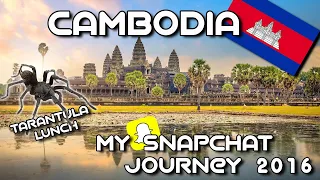 Cambodia 2016 - Snapchat journey // Eating a tarantula, Happy pizza, Angkor watt and more!