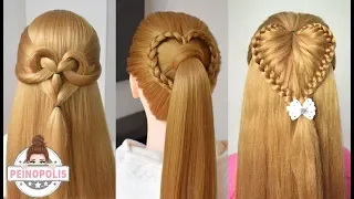 3 PEINADOS en FORMA de CORAZÓN con TRENZA para SAN VALENTÍN