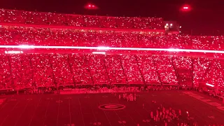 UGA Sanford Stadium Krypton Light Up Red Out vs South Carolina 9-19-2021 - #GeorgiaBulldogs