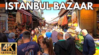 ISTANBUL TURKEY EMINONU BAZAAR SIRKECI WALKING TOUR | 4K UHD 60FPS