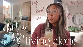 PREPARING TO LIVE ALONE: how much rent is, logistics & what not to forget, budgeting, advice & more!