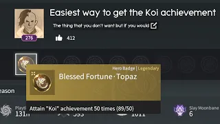 The easiest way to get the Koi achievement - Naraka Bladepoint Wood Division ep.Howto