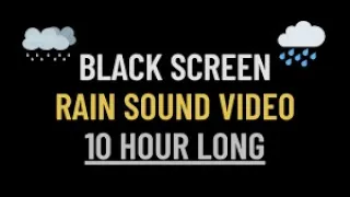 10 Hour Black Screen Escape Insomnia  Soft Rain Sounds for Sensitive Sleepers