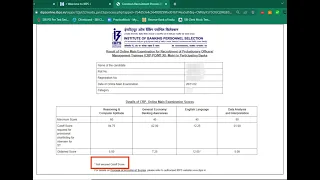 My Scorecard of IBPS PO Mains 2022.