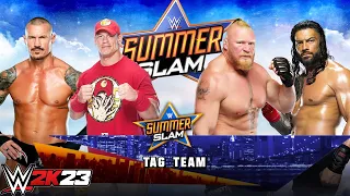 WWE 2K23 - John Cena & Randy Orton vs Brock Lesnar & Roman Reigns | Tag Team Match PS5 [4K]