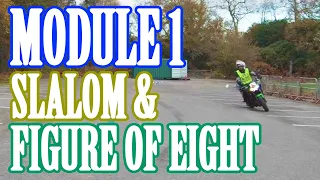 DVSA Module 1 Motorcycle Test -  Exercises 2 & 3 - slalom & figure of eight