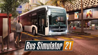 РАБОТАЕМ НА АВТОБУСЕ, ПЕРВЫЙ РЕЙС - BUS SIMULATOR 21