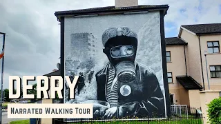 DERRY | 4K Narrated Walking Tour | Let's Walk 2022