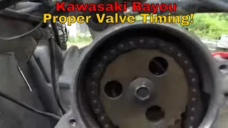 Kawasaki Bayou 300, No Crank, Low Compression, Bad Valve Timing Fixes!