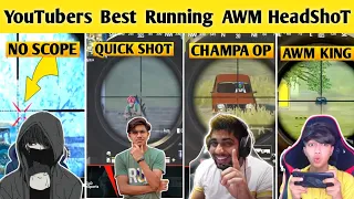 😱 YouTubers OP Sniping Best Running AWM Headshot||LouWanGaming,KoobraBhai,GoDTusharOP,LionX,ReflexOP