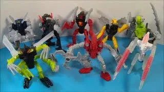 2008 LEGO BIONICLE MISTIKA SET OF 8 McDONALD'S HAPPY MEAL COLLECTION VIDEO REVIEW