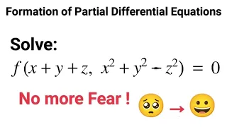 Form PDE from Φ(x+y+z, x²+y²-z²)= 0 | Formation of P.D.E. by eliminating arbitrary functions