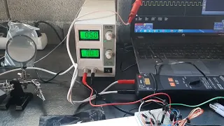 Water electrolysis  with high voltage. 1kv