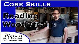 How to read grain on the face of plain sawn boards.