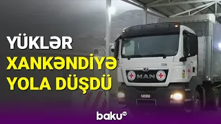 Beynəlxalq Qızıl Xaç Komitəsinin yük maşınları Laçın-Xankəndi yolundan keçdi