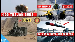 Indian Defence Updates : 114 MMRCA In Q1 2022,L&T 400 Trajan Offer,Jalastra Torpedo,GISAT-1 Fails