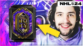 MY INSANE TEAM OF THE YEAR PACK OPENING! 35 PACKS! IN NHL 24 HUT!