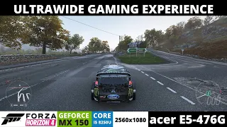 Forza Horizon 4 Ultrawide Gaming Test | 2560 X 1080 | 21:9 | GeForce MX150