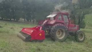 130hp Fiat pulls a Vigolo TST300 Mulcher   Just Delivered