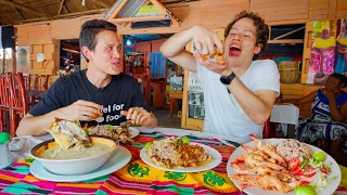 Caribbean Garlic Shrimp!! 🦐 Unseen GARIFUNA FOOD in Central America!