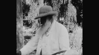Monet painting in his garden in Giverny, France