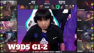 EDG vs ES - Game 2 | Week 9 Day 5 LPL Spring 2021 | Edward Gaming vs eStar G2