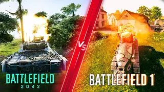 Battlefield 2042 (BETA) vs Battlefield 1 - Direct Comparison! Attention to Detail & Graphics! 4K