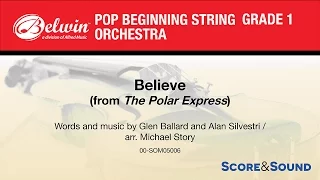 Believe (from The Polar Express), arr. Michael Story - Score & Sound