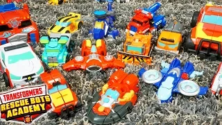 Transformers Rescue Bots Academy Hot Shot Hovercraft and Full Recruit Robots Collection!