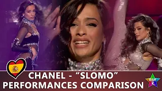 Chanel - "SloMo" - Benidorm Fest 2022 Performances comparison side by side