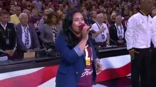 Cleveland Crowd Sings Game 3 National Anthem