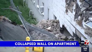 20 people displaced after a rock wall collapse damages a West El Paso apartment complex