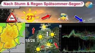 Nach Sturm & Regen Chance auf Sommertag mit 27°! Aktuelle Sonnen- & Wettervorhersage 01.-09.10.2022.