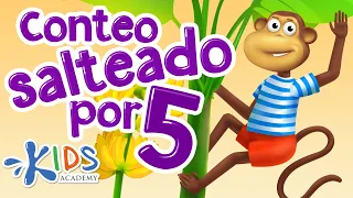 Conteo salteado de 5 en 5 | Números del 1 al 50 | Matemáticas para el jardín de infancia y 1 grado